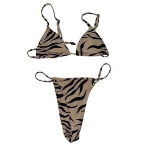 Zebra Print Bikini Set